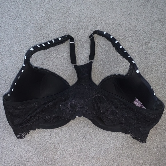 Body by Victoria’s Secret Racerback Demi Black with White Polka Dots Size 36C - Picture 2 of 6